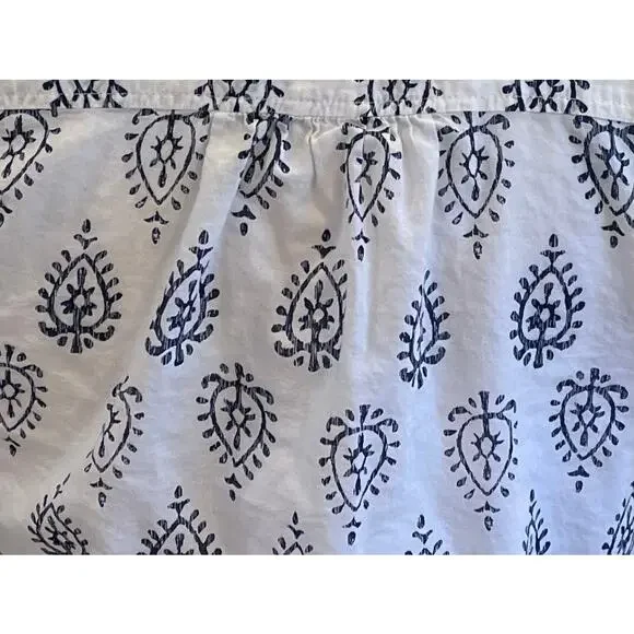 Talbots Navy Blue Allover Print Cotton Button Down Shirt, Size M - Picture 6 of 11